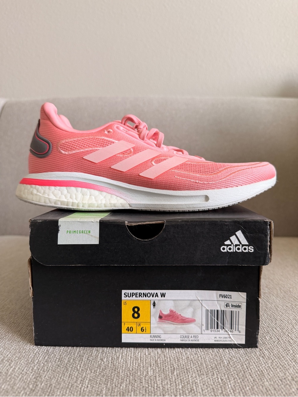 adidas Supernova W Coral Pink Women's Running Shoe